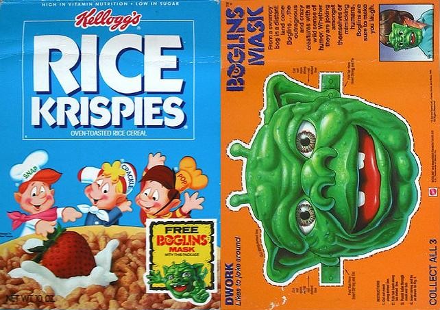 Rice Krispies Boglins Mask Box