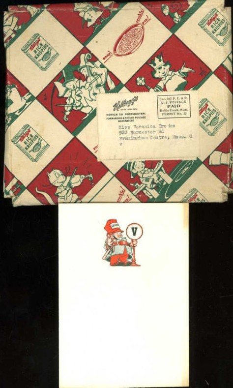 1930's Rice Krispies Stationery