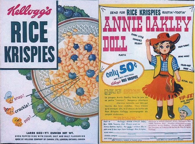 Rice Krispies Annie Oakley Box