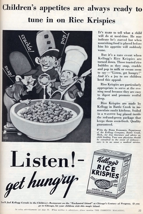 1933 Rice Krispies Magazine Ad