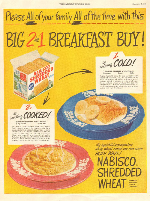 1949 Nabisco Shredded Wheat Ad