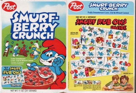 Smurf-Berry Crunch Rub Ons