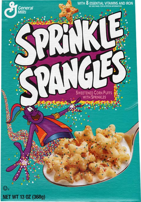 1994 Sprinkle Spangles Cereal Box