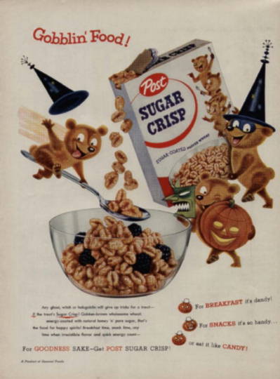 Sugar Crisp Gobblin' Food Ad