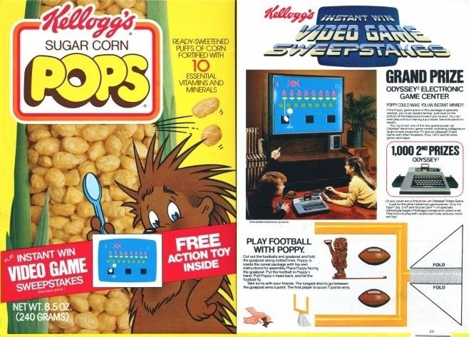 Sugar Corn Pops Video Game Box