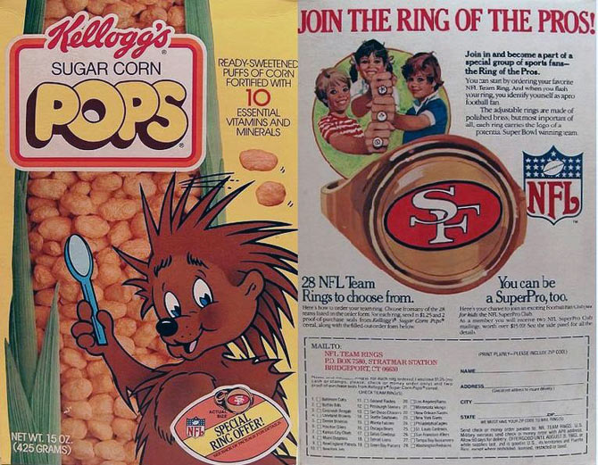 Sugar Corn Pops NFL Ring Box