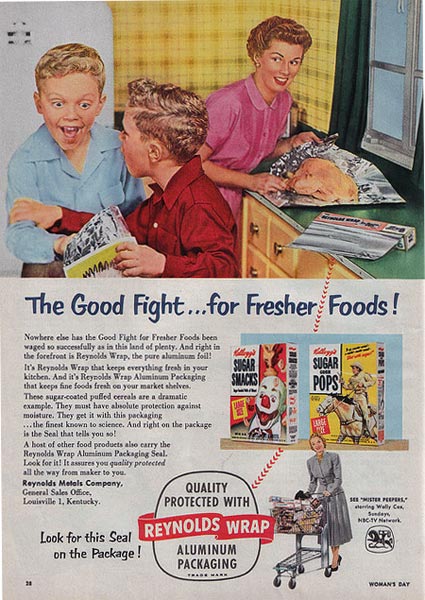 1954 Sugar Smacks Reynolds Wrap Ad