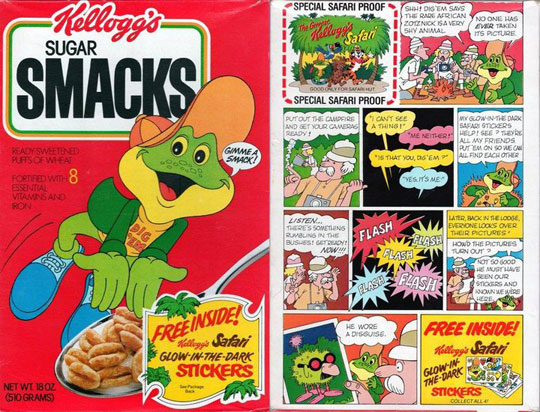 Sugar Smacks Safari Stickers Box