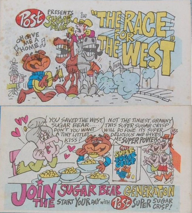Sugar Bear Comic Front & Back (West)