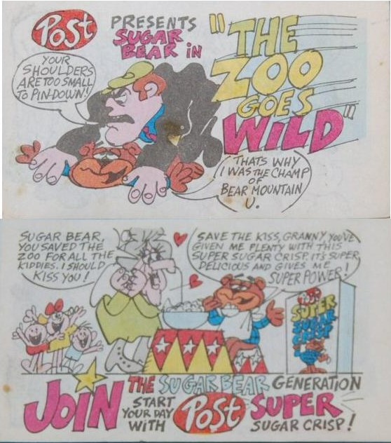 Sugar Bear Comic Front & Back (Zoo)