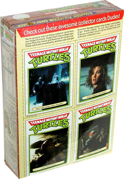 Ninja Turtles Cereal Box Back