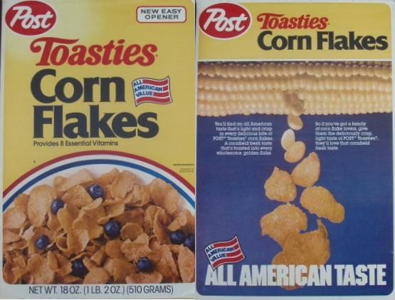 1985 Post Toasties Corn Flakes