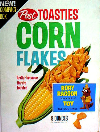 Post Toasties Corn Flakes - Rory Racoon Toy