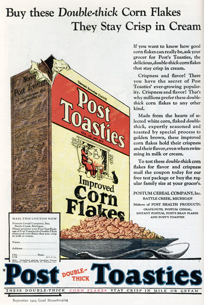 1924 Post Toasties Ad