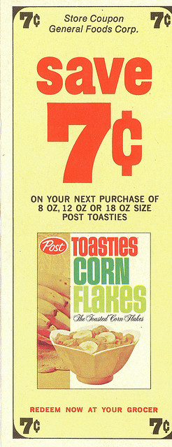 Old Post Toasties Coupon
