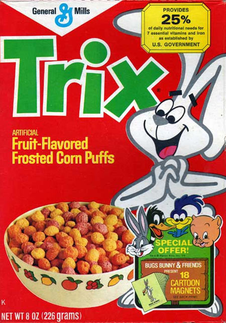 1979 Trix Cereal Box