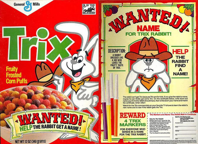 Name the Rabbit Trix Box