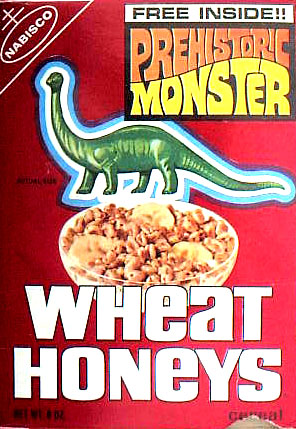 Wheat Honeys Cereal Box - Prehistoric Monster