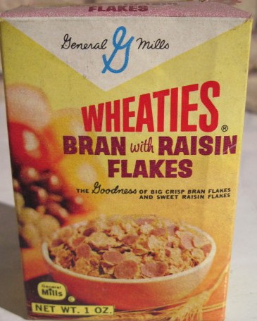 Wheaties Bran With Raisin Flakes Box