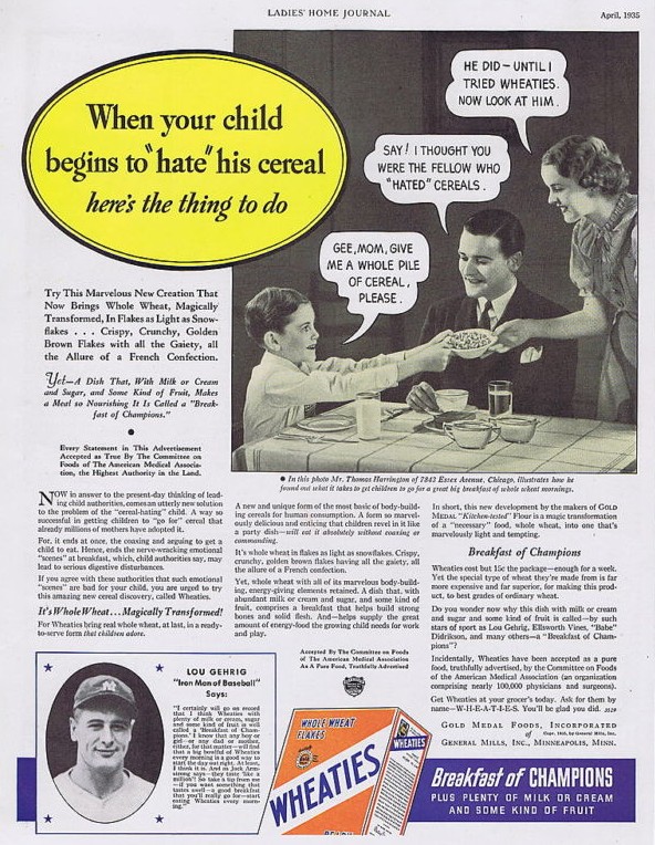 1935 Ladies Home Journal Wheaties Ad