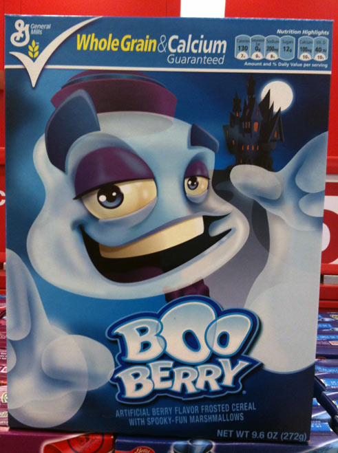 2010 Boo Berry Cereal Box