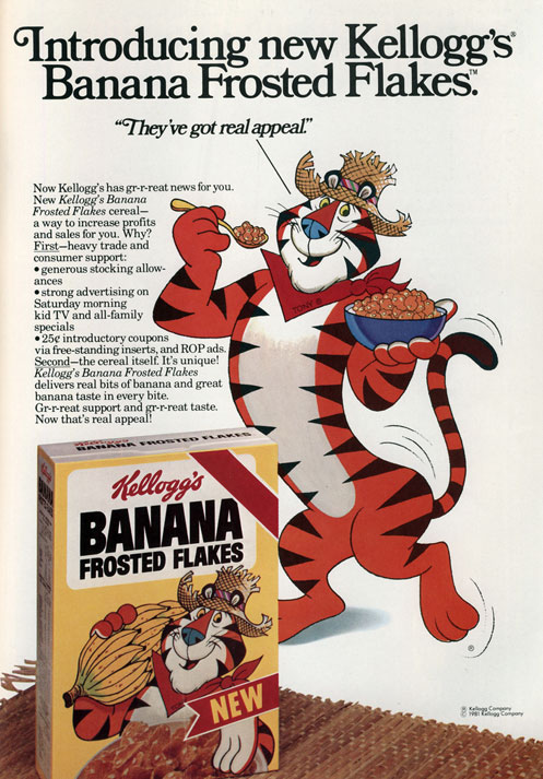 1981 Banana Frosted Flakes Promo Sheet