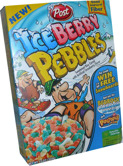 2006 IceBerry Pebbles Cereal Box
