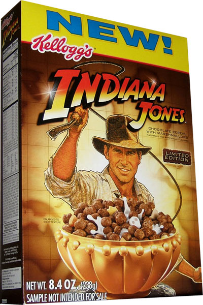 Sample Box of Indiana Jones Cereal