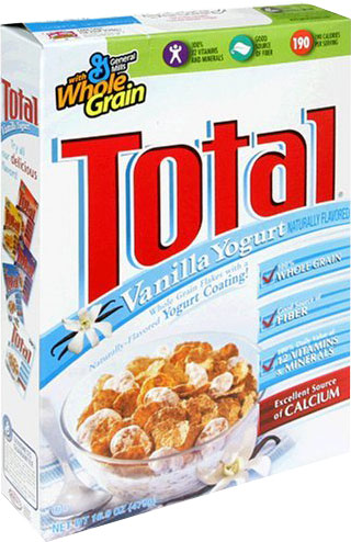 Vanilla Yogurt Total Cereal Box