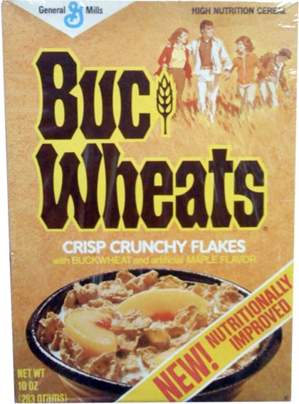 Old Buc Wheats Cereal Box