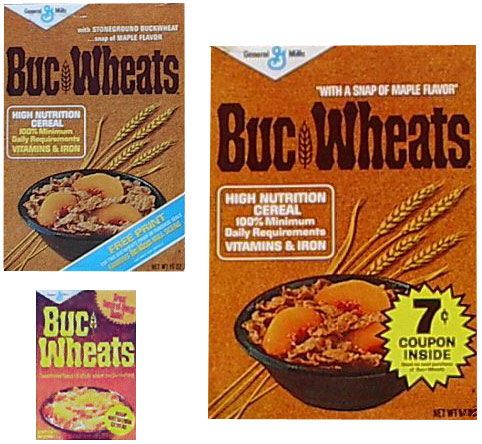 Three Buc Wheats Cereal Boxes
