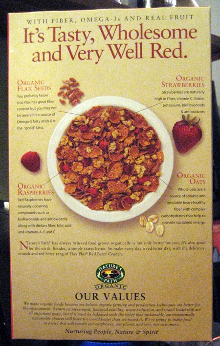 Flax Plus Red Berry Crunch - Back