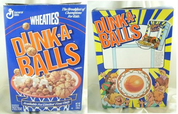 Dunk-A-Balls Cereal Box