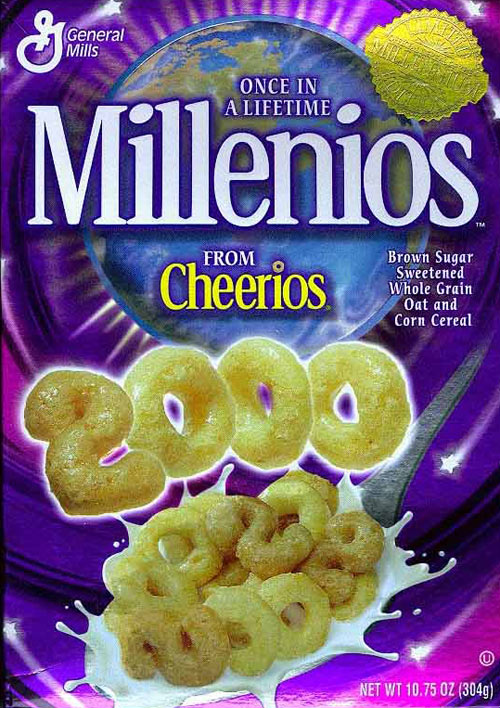 1999 Millenios Cereal Box - Front