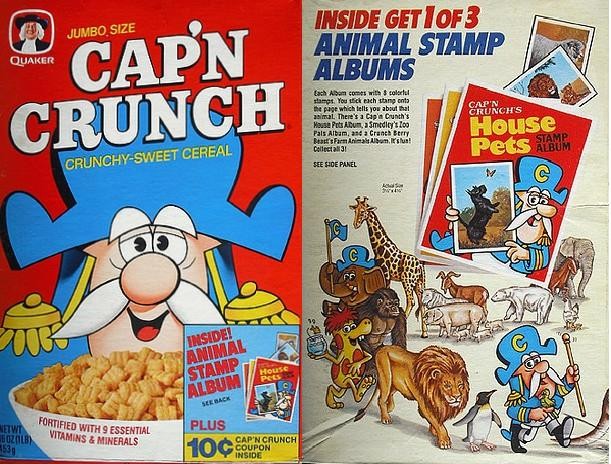 Cap'n Crunch Animal Stamps Box