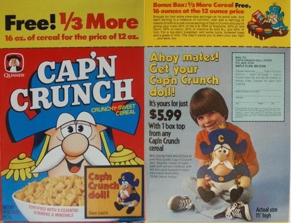 Cap'n Crunch Box w/ Doll Offer