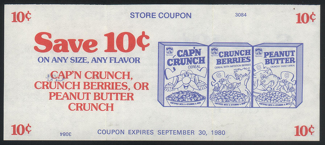 1980 Cap'n Crunch Coupon