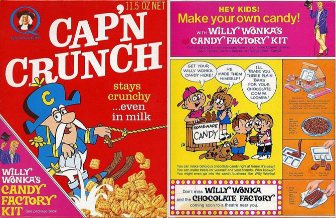 1971 Cap'n Crunch Willy Wonka Box