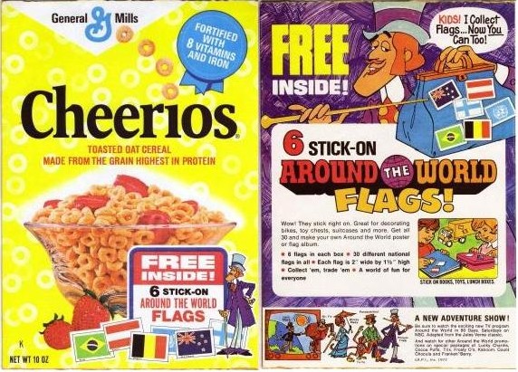 Cheerios Stick-On Flags