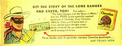 Cheerios Lone Ranger Books Ad