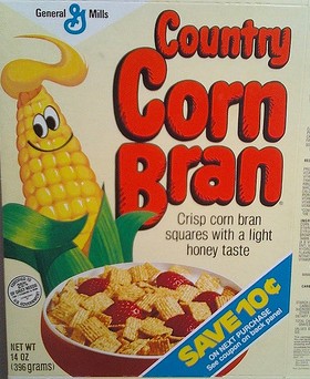 Country Corn Bran Cereal Box