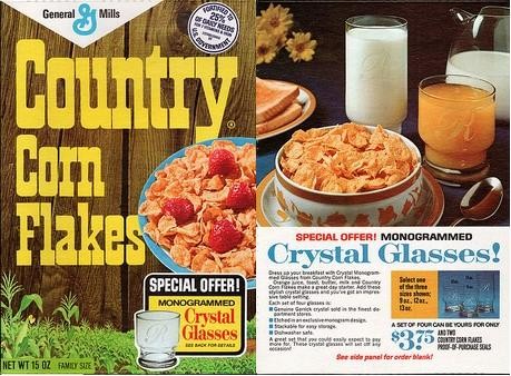 Country Corn Flakes Crystal Glasses Box