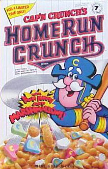 1995 Home Run Crunch Cereal Box