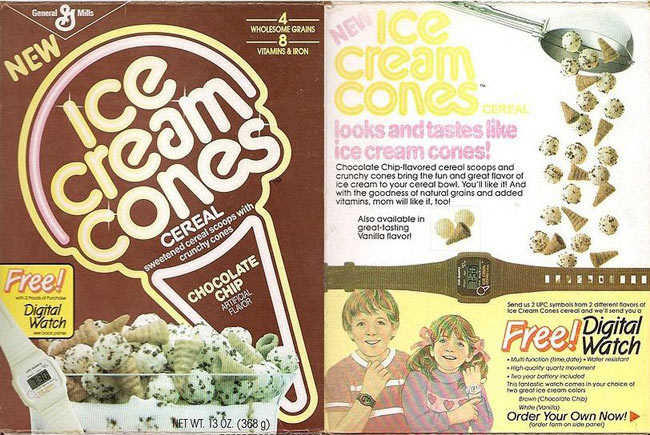 Early Ice Cream Cones Cereal Box