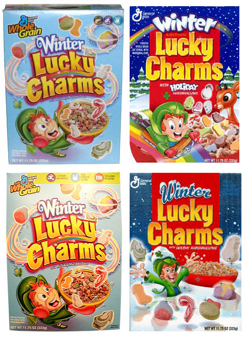 Four Winter Lucky Charms Boxes