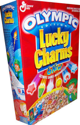 1996 Olympic Lucky Charms Box