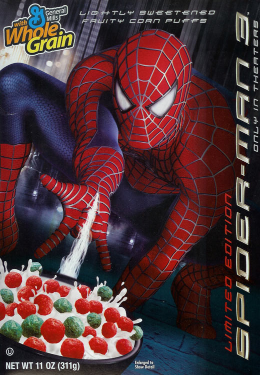 2007 Spider-Man 3 Cereal Box