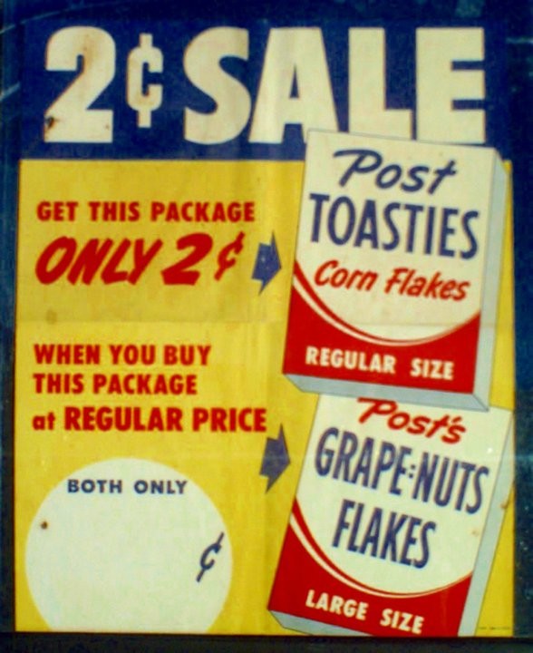 Early 50's Post Toasties Poster