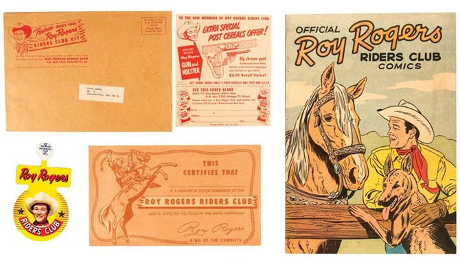 1952 Post Tosties Roy Rogers Premiums