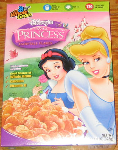 Princess Fairytale Flakes Cereal Box